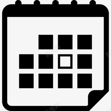 带有正方形工具和器具日历图标的日历图标