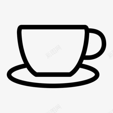 杯子和盘子咖啡盘子图标图标