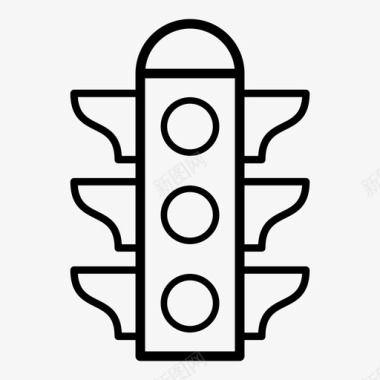 交通灯红绿灯交通信号灯图标图标