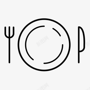 餐盘桌子餐具图标图标