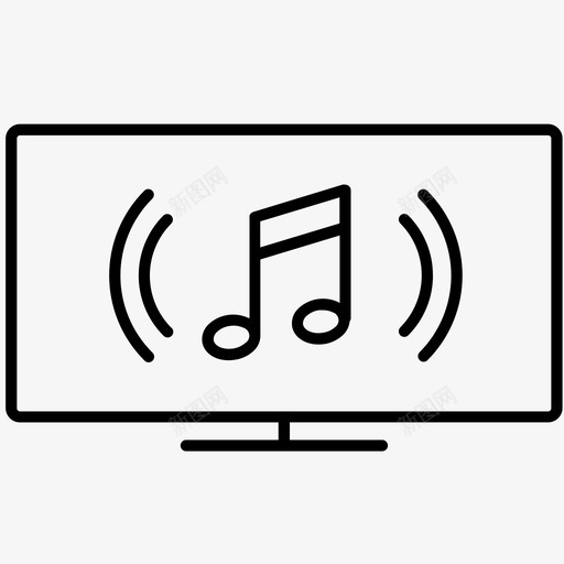 音乐频道震颤声音图标svg_新图网 https://ixintu.com 互联网 声音 应用程序 播放 放牧 智能手机 爆发 电视 震颤 音乐频道