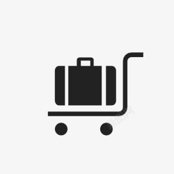 推轮子行李铃物品图标高清图片