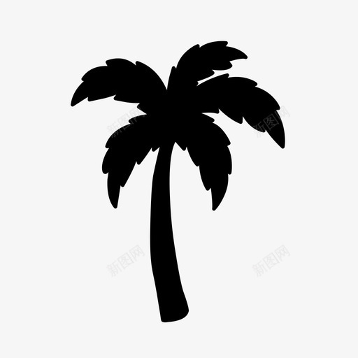 棕榈树夏季树荫图标svg_新图网 https://ixintu.com 夏季 恢复活力 提神 树荫 棕榈树 浮雕 海滩 绿洲