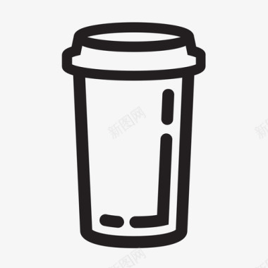 咖啡饮料和容器图标图标