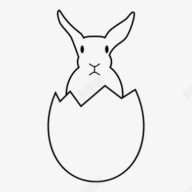 复活节兔子杰作队形图标图标