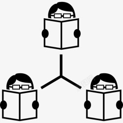 联系学术小秘书联系学生阅读书籍人物学术2图标高清图片