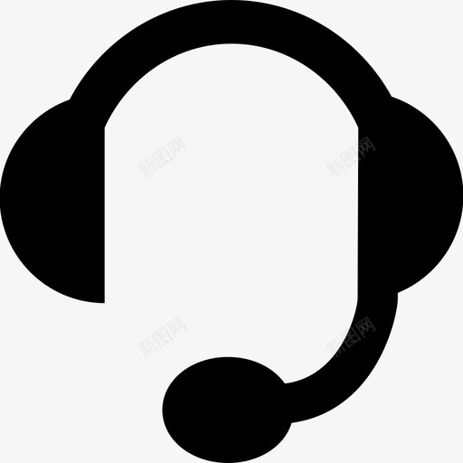 耳机音频通话图标svg_新图网 https://ixintu.com 呼叫中心 声音 录音 服务 耳机 输入 通话 音频 麦克风