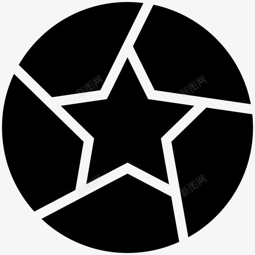 星星光圈照相机图标svg_新图网 https://ixintu.com 光圈 图像 摄影 星星 照相机