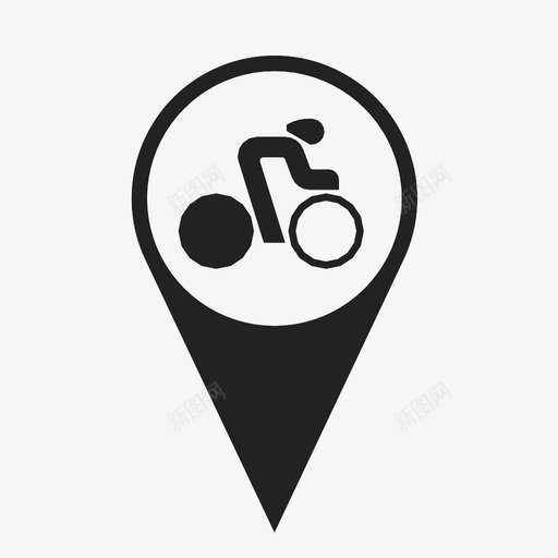 赛道自行车标志比赛图标svg_新图网 https://ixintu.com 快速 忽略 指示 标志 标记 检查 比赛 竞赛 自行车 赛道自行车 运动