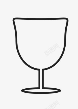 白葡萄酒杯图标图标