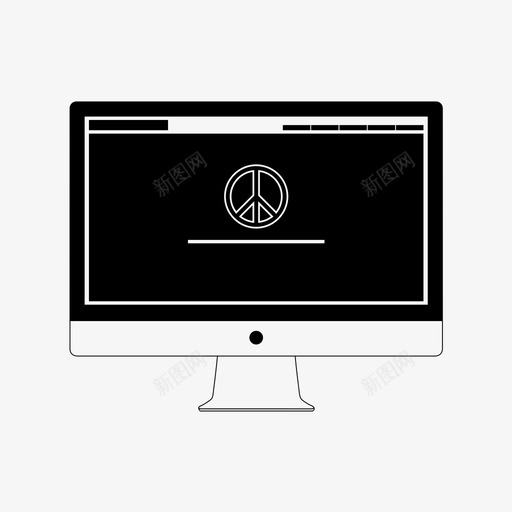 网站缩略图社交图标svg_新图网 https://ixintu.com imac 互联网 和平标志 图形 屏幕 社交 线框 缩略图 网站 网页缩略图