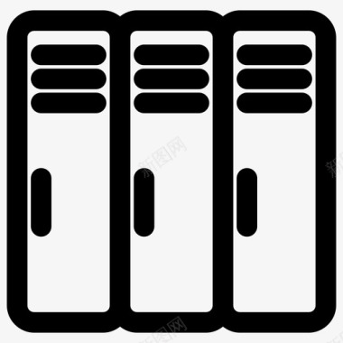 学校储物柜储物柜体育图标图标