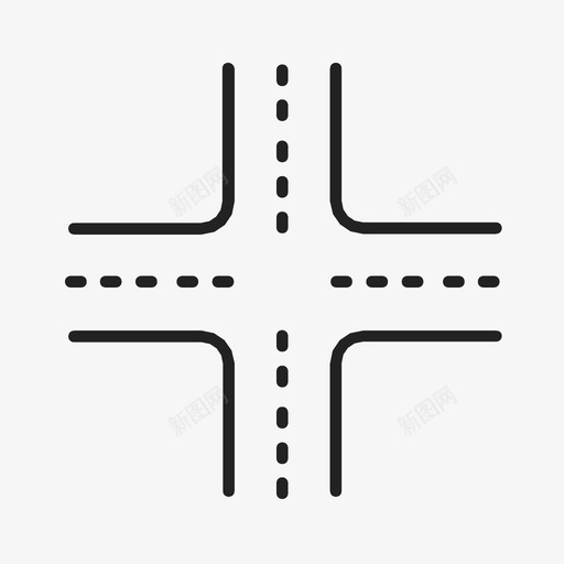 十字路口标志移除图标svg_新图网 https://ixintu.com 十字路口 多个 忽略 标志 标记 移除 街道 高速公路