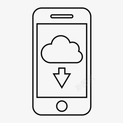 移动网络下载云计算移动移动文件图标高清图片