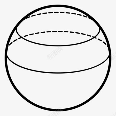 球面段减法信号图标图标