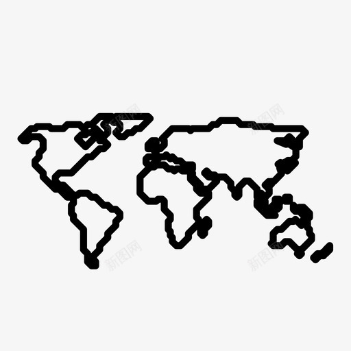 世界地图地球地理图标svg_新图网 https://ixintu.com 世界地图 国家 地球 地理 大陆 文化 边界