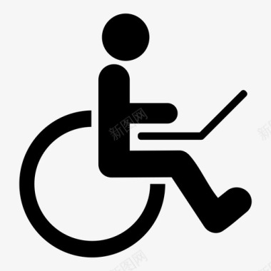 用户轮椅残疾人人图标图标