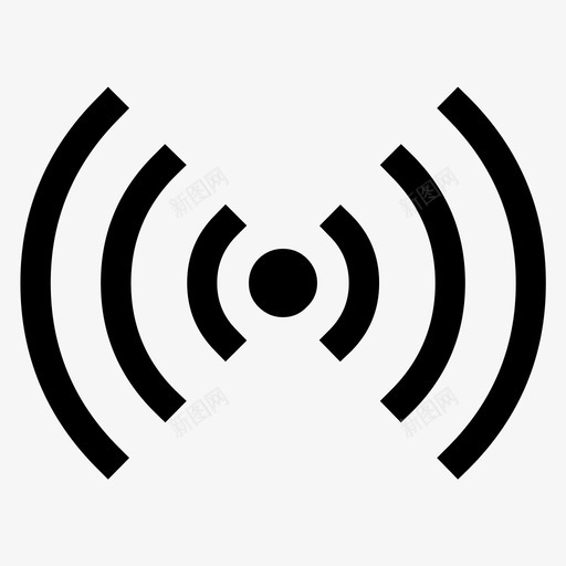 wifiwifi覆盖wifi图标svg_新图网 https://ixintu.com wifi wifi覆盖 信号 多个 指示 无线 标记 连接