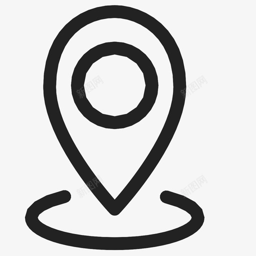 地图图钉标志指针图标svg_新图网 https://ixintu.com 地图图钉 指针 标志 标记 目标 目的地 陆地