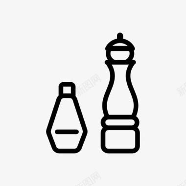 盐和胡椒符号加图标图标