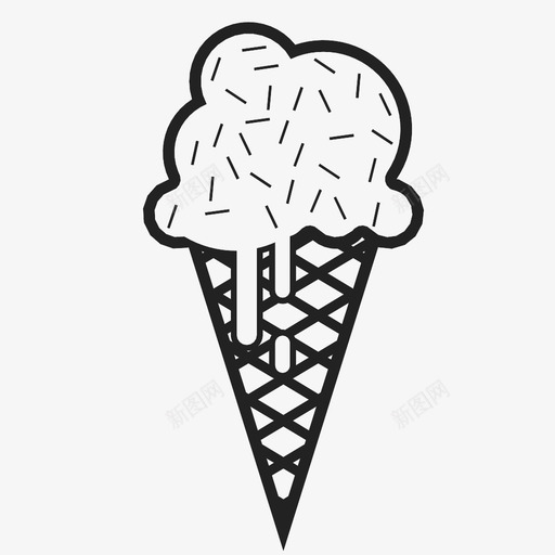 冰淇淋筒巧克力冷的图标svg_新图网 https://ixintu.com 冰淇淋筒 冷的 夏天的 巧克力 橘子的 热的 甜的 糖的 食物的