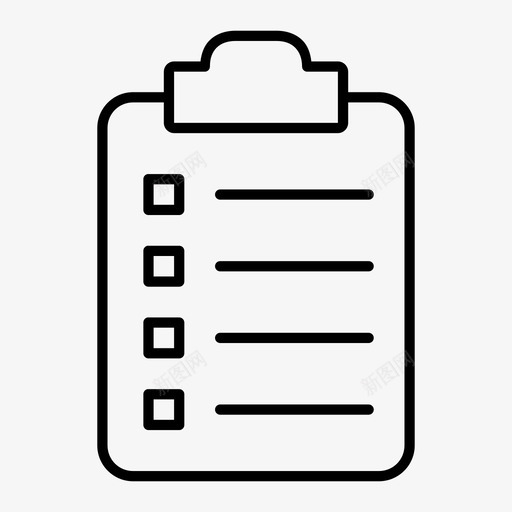 剪贴板任务提醒图标svg_新图网 https://ixintu.com office精简版 任务 剪贴板 复选框 待办事项列表 提醒 笔记列表 组织 项目
