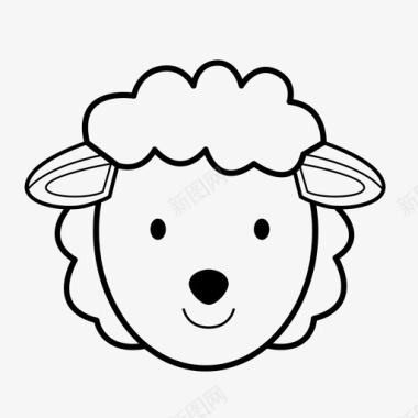 绵羊羊肉牲畜图标图标