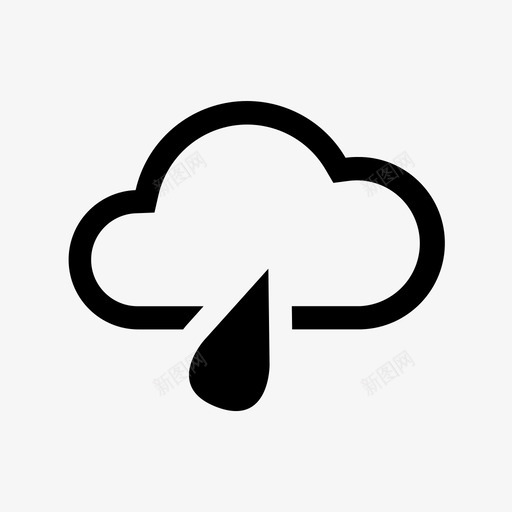 雨气候云图标svg_新图网 https://ixintu.com 下降 云 多云 天气 气候 降水 雨 预报 风暴
