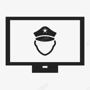 警用电脑安全文件犯罪报告图标图标