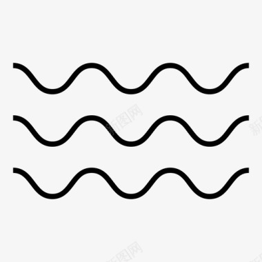 波浪水运输图标图标