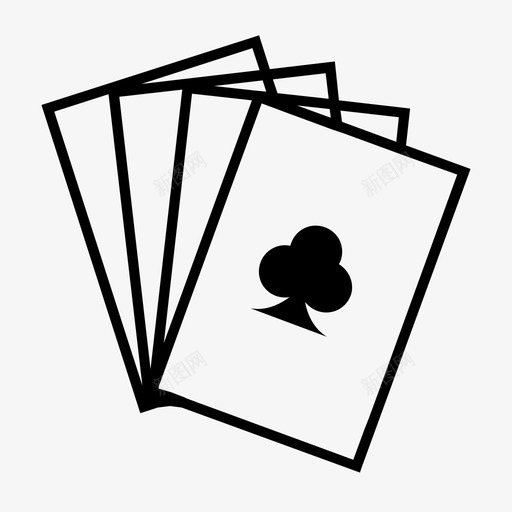 扑克牌扑克游戏图标svg_新图网 https://ixintu.com 娱乐 扑克 扑克牌 游戏 赌场