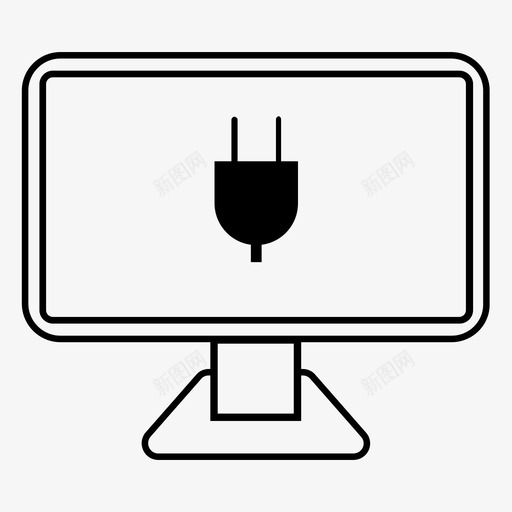 充电电脑监控屏电脑图标svg_新图网 https://ixintu.com 充电电脑 监控屏电脑