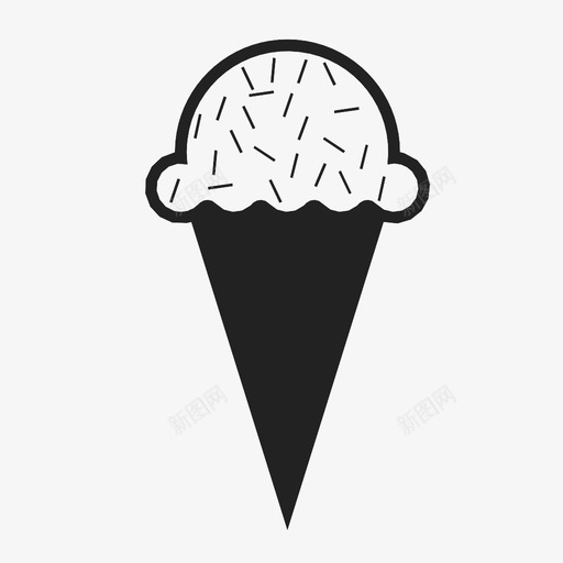 冰淇淋筒甜的夏天的图标svg_新图网 https://ixintu.com 冰淇淋筒 冷的 凝胶 夏天的 热的 甜的 糖的 软的 酸奶 雪伯特 食物
