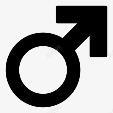 男性象征男孩性别性图标图标