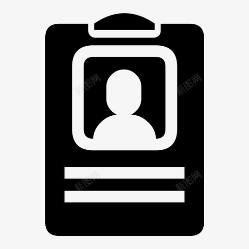 身份证照片人图标svg_新图网 https://ixintu.com 人 徽章 照片 登录信息 证件 证明 身份 身份证