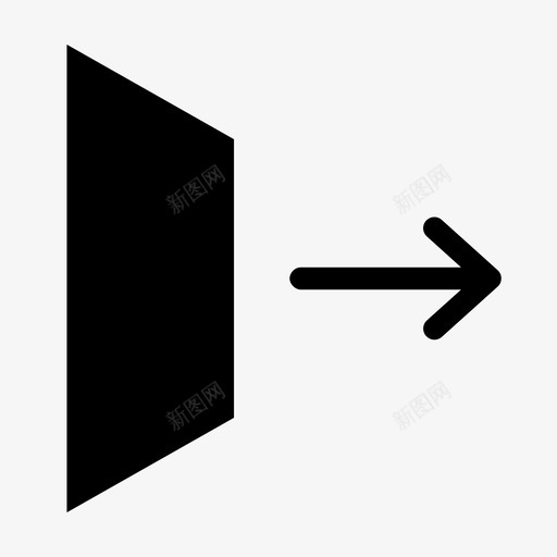 出口标志通道离开图标svg_新图网 https://ixintu.com 出口标志 办公室标志 指路 方向 离开 箭头 通道 门