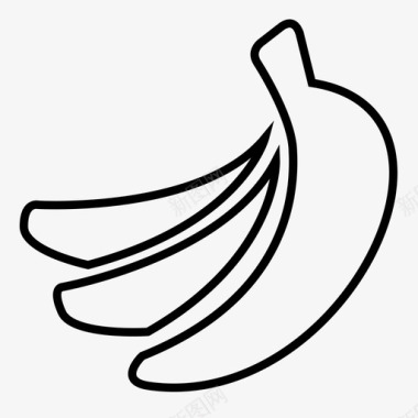 香蕉树木甜味图标图标