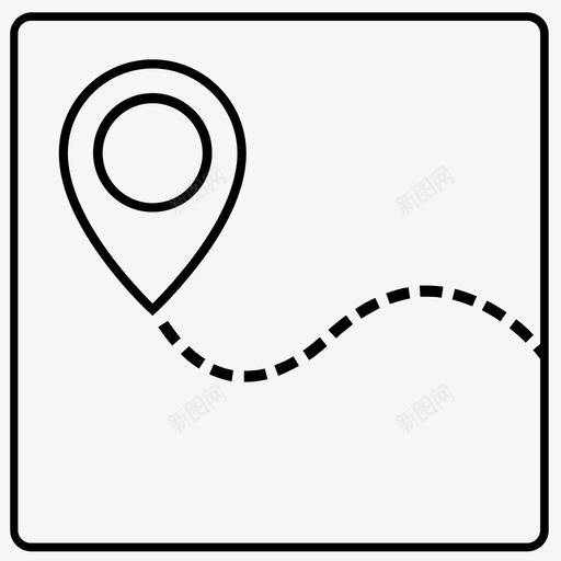 地图卡片方向图标svg_新图网 https://ixintu.com 位置 卡片 地图 地图标记集合2 方向 旅行 标记 计划 路线 车辆