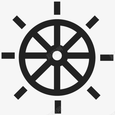 舵手方向盘船图标图标