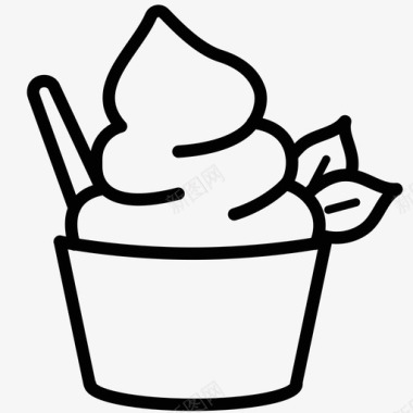 冷冻酸奶无线treat图标图标
