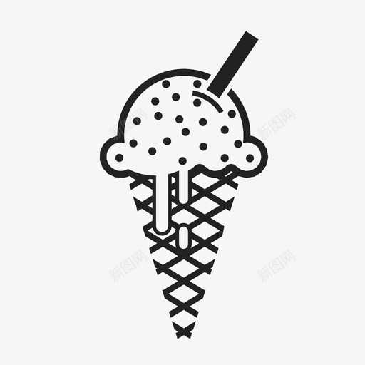 冰淇淋筒夏天草莓图标svg_新图网 https://ixintu.com 冰淇淋筒 冰镇 冷冻 勺子 夏天 巧克力 款待 甜点 草莓 食物