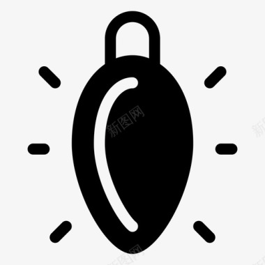 圣诞灯灯泡欢乐图标图标