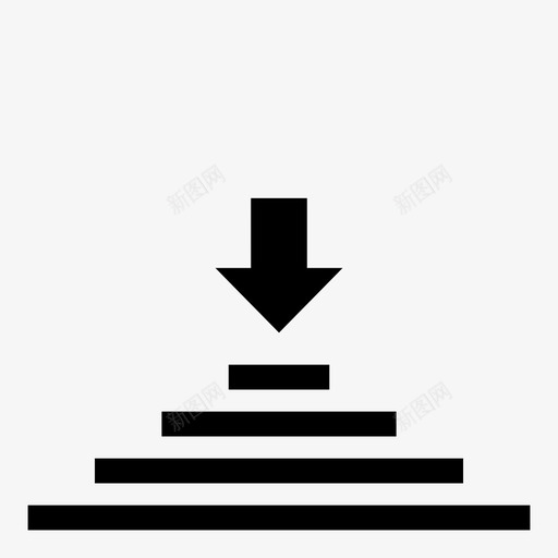 顶部最高处表面图标svg_新图网 https://ixintu.com 上部 向下 最高 最高处 楼梯 水平 箭头 表面 金字塔 顶部
