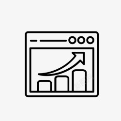 虚拟投影图表数据条形图视觉辅助结果图标高清图片