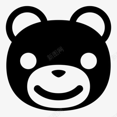 微笑动物熊图标图标