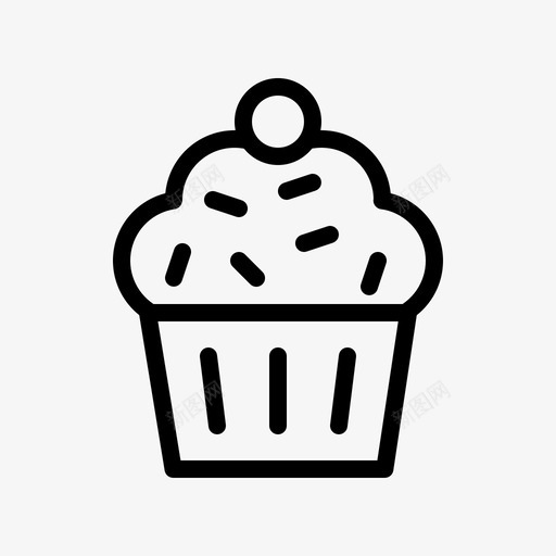 纸杯蛋糕甜点糕点图标svg_新图网 https://ixintu.com 复活节 杯子蛋糕 松饼 甜点 生日 糕点 糖果 纸杯蛋糕 请客 面包店