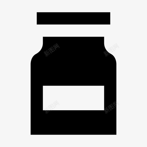 梅森罐瓶子容器图标svg_新图网 https://ixintu.com 储藏室 厨房用具材料设计图标 容器 标签 梅森罐 瓶子 盖子 蜂蜜瓶 锅