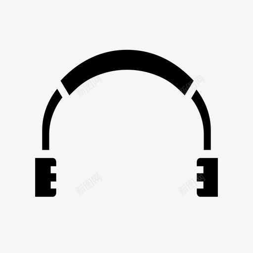 耳机无手持图标svg_新图网 https://ixintu.com 免提 已售 手持 无 电子设备第1卷实心 粗体 耳塞 耳机 趣味 金色