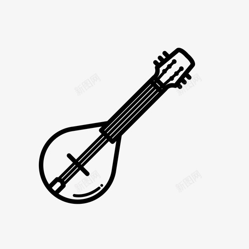 曼陀林吉他图像图标svg_新图网 https://ixintu.com 乐器 吉他 图像 弦乐 曼陀林 演奏 音乐