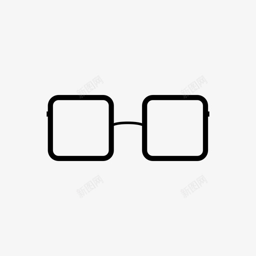 眼镜视野方形图标svg_新图网 https://ixintu.com 方形 眼睛 眼镜 矫正镜片 观众 视野 镜框 阅读